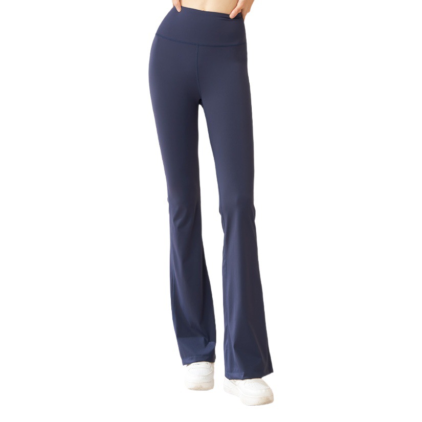 Juyitang Wide-Legged, High-Waisted, Hip-Lifting, Tummy-Tightening, High-Elasticity, Seamless Slimming Yoga Bell-Bottom Pants