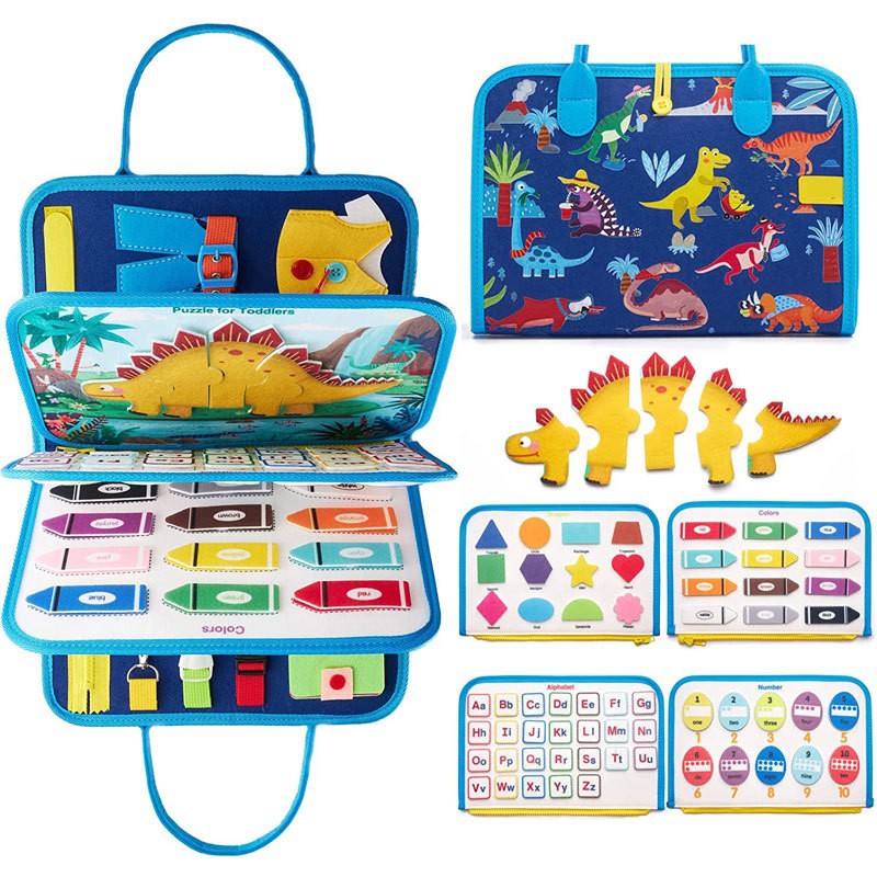 Montessori Teaching Aids Cross-border Felt Learning Board Children's Educational Early Education Board Kindergarten Dressing Busy Board logo Printing