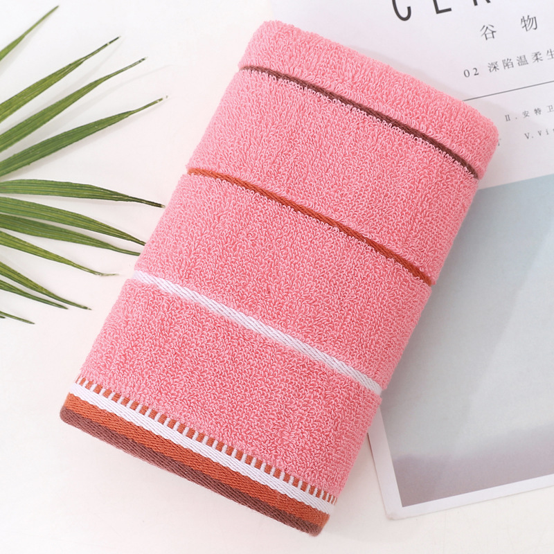 Picture of Towel factory wholesale household thickened cotton face towel checkered cotton towel gift embroidered logo