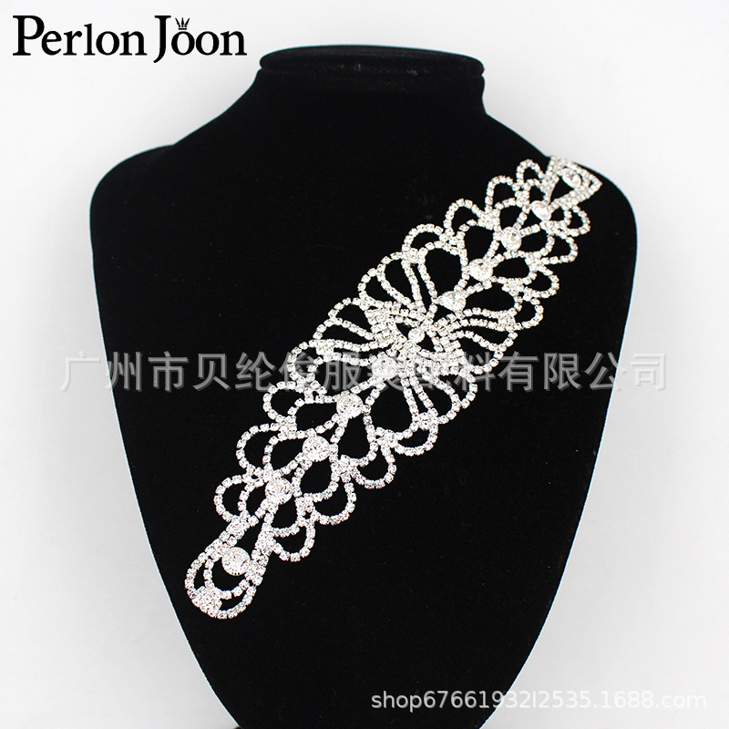 in stock wholesale wedding dress accessories hollow rhinestone dress flower belt headdress veil clothing accessories