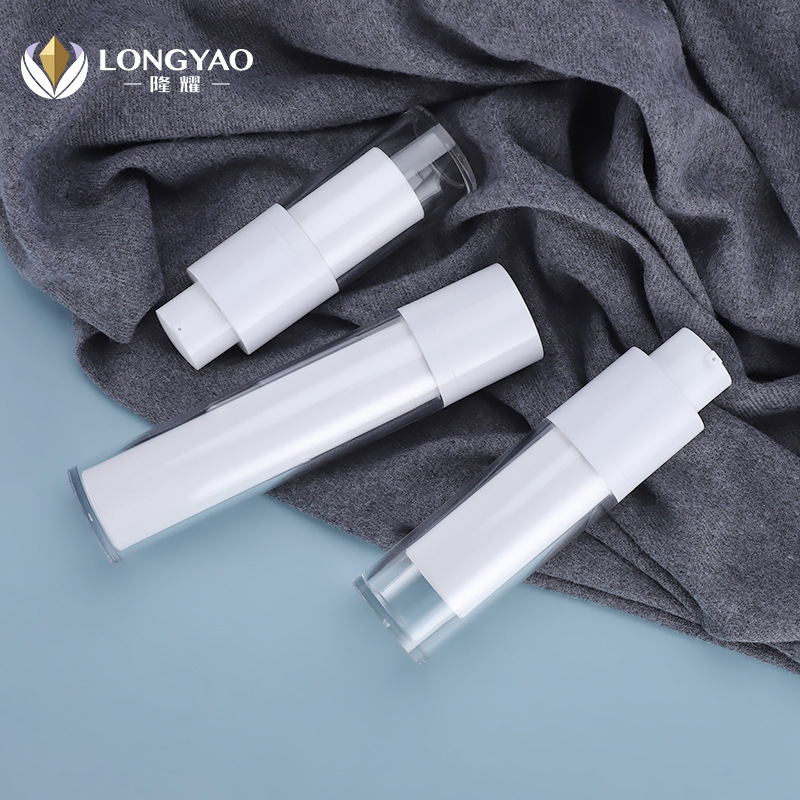 Custom processing double-layer emulsion sub-bottling push-type round essence skin care bottle travel portable sub-bottling