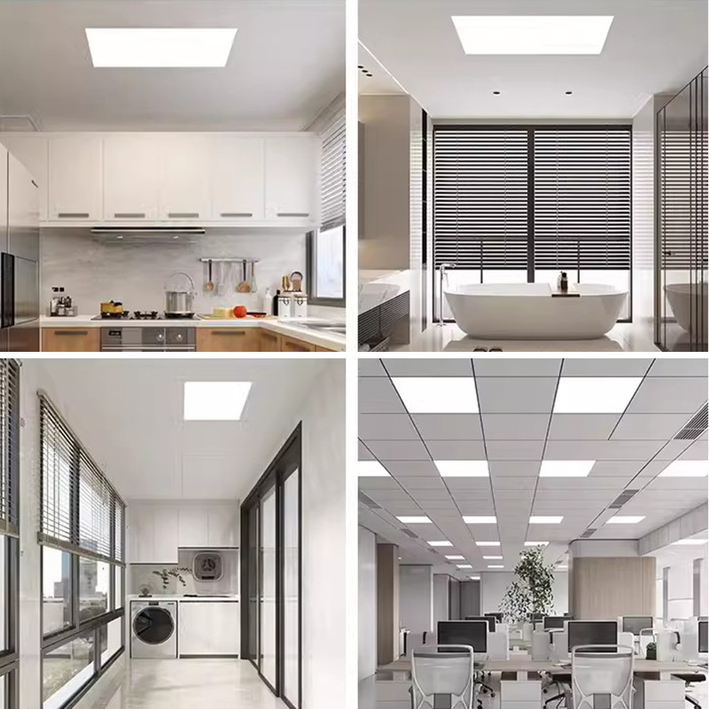 Picture of Integrated ceiling light led borderless flat panel light ceiling aluminum buckle panel 300x 600 kitchen bathroom embedded