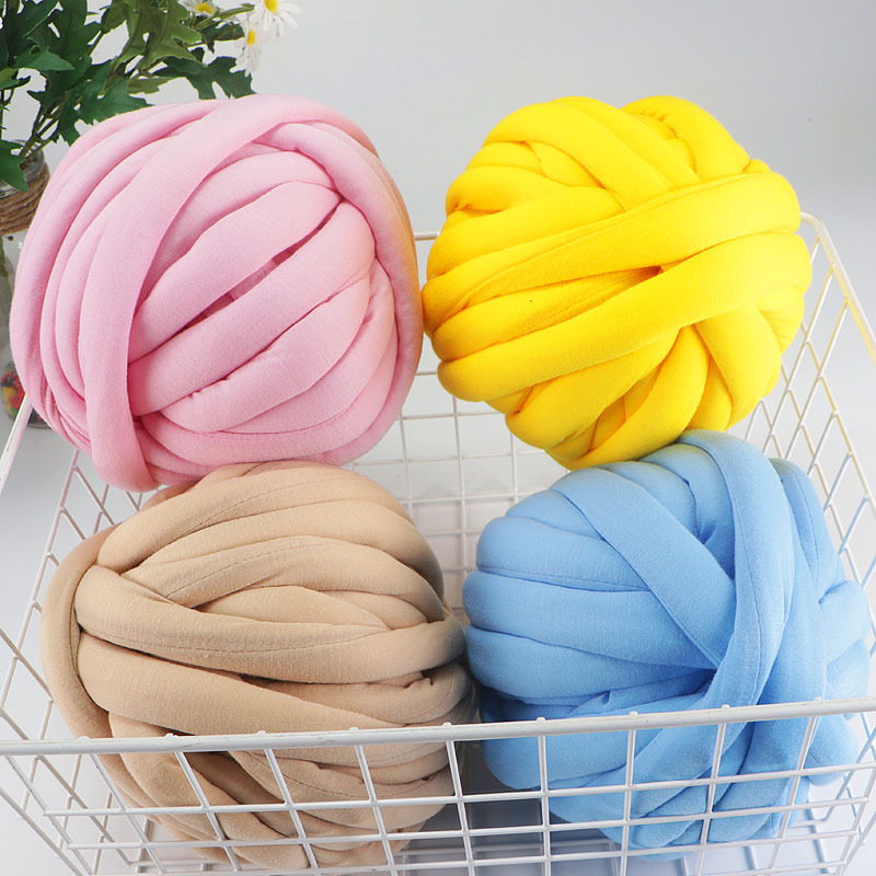 Picture of Heart-filling cotton warm velvet cotton Iceland wool DIY hand-woven hook blanket carpet cover blanket dog kennel cat nest cushion basket basket bag