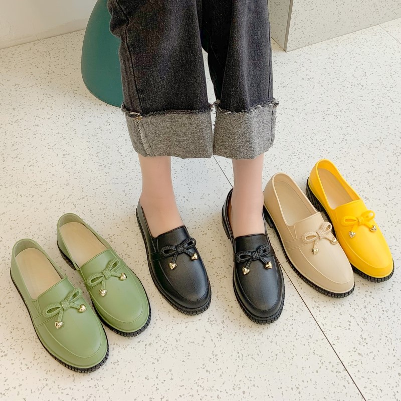 Rain Boots women's new low-top non-slip waterproof shoes fashionable adult outdoor kitchen work shoes low-cut rubber shoes