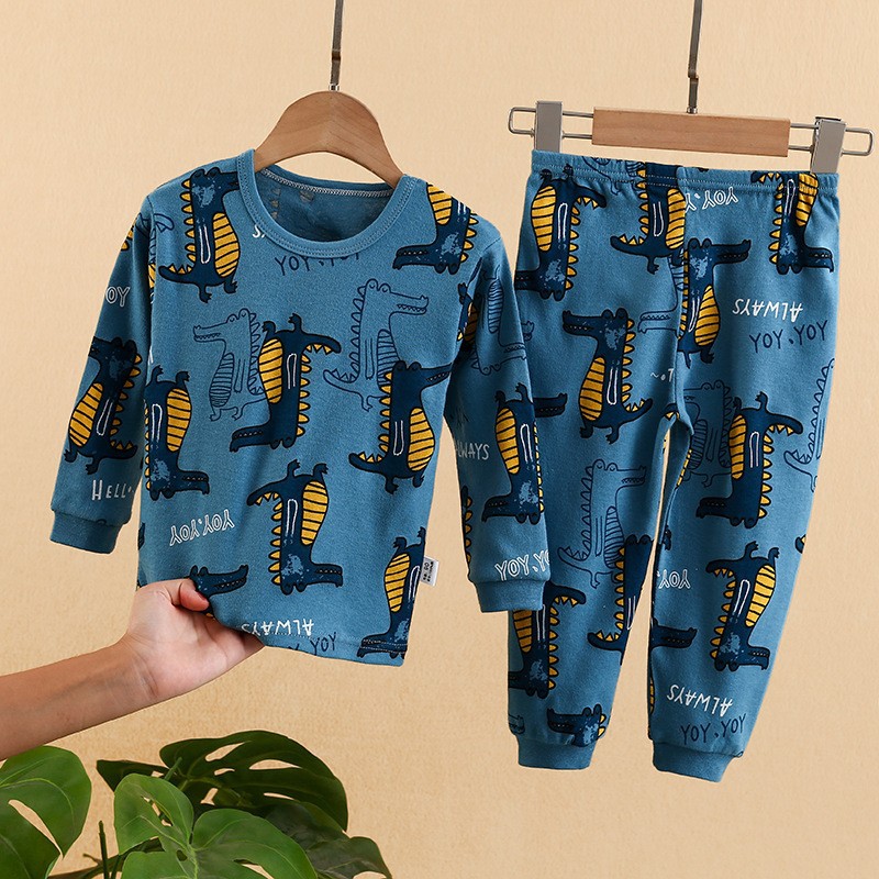 Picture of Children's underwear suit new boys and girls autumn and winter pajamas baby autumn clothes autumn pants home clothes children's clothing wholesale generation