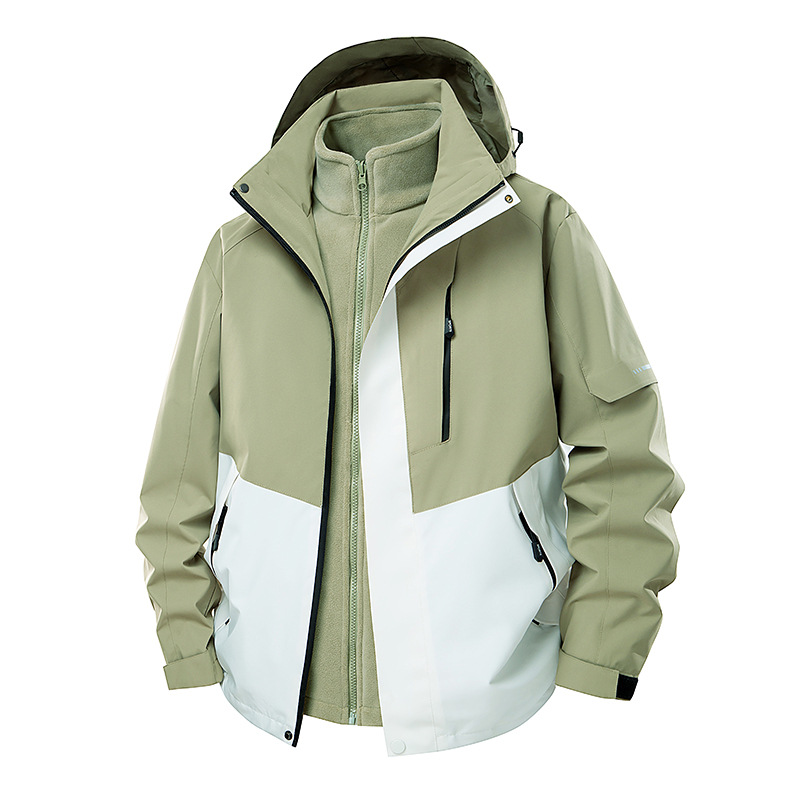 Picture of New outdoor assault jacket three-in-one water-repellent detachable outdoor mountaineering travel jacket for men and women cross-border
