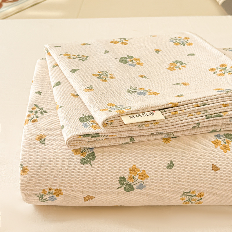 2025 New Old Coarse Bed Sheet Class A Original Cotton Printed Bed Cover Summer Mat Tatami Plus Bed Sheet Wholesale