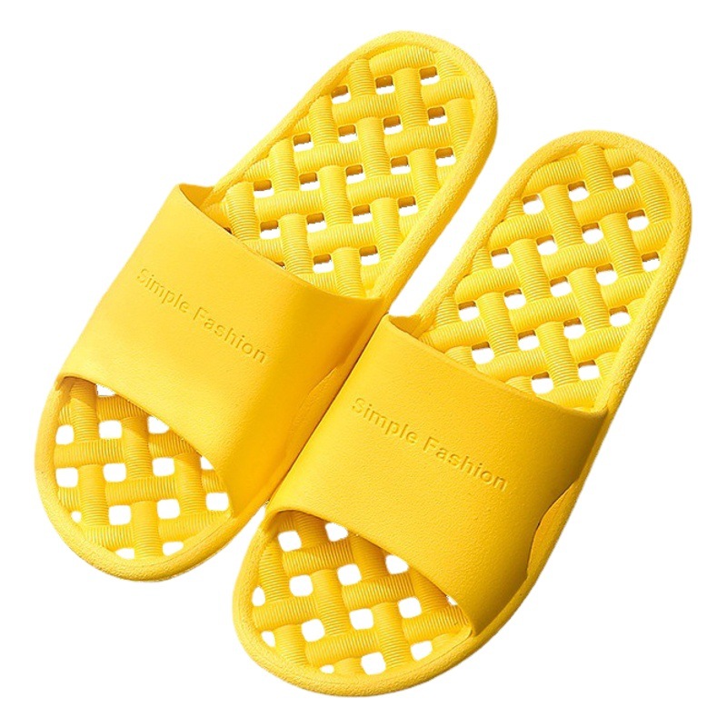 2023 New Bathroom Slippers Women's Summer Home Couple's Indoor Household Leakage Non-Slip Bath Quick-Drying Sandals for Men