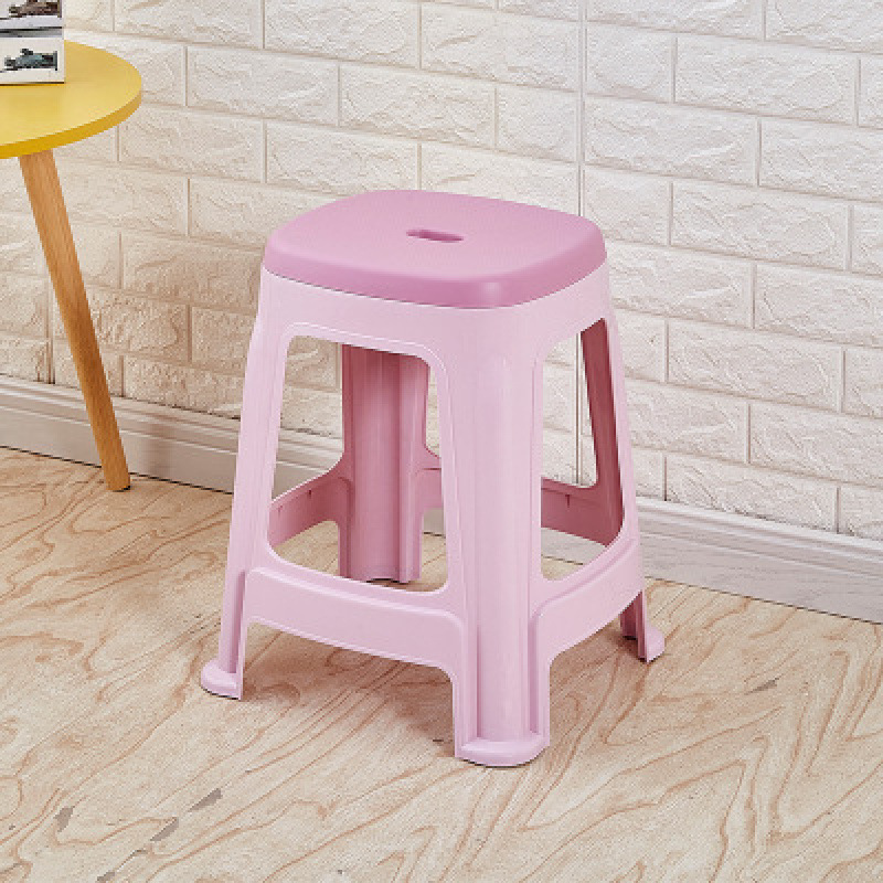 Picture of Plastic stool home thickened living room dining table Deng Zishuo material square bench chair simple cooked rubber small stool high stool