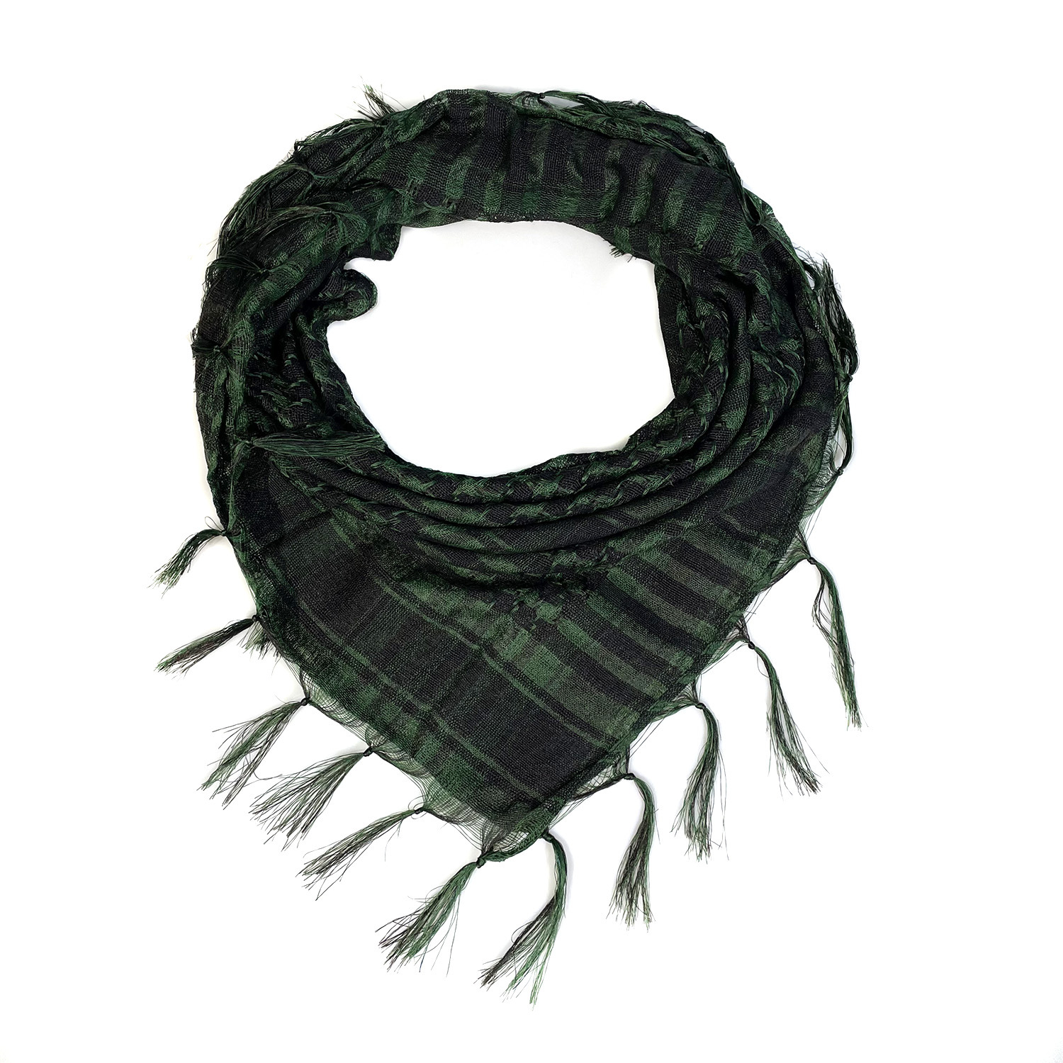 Picture of Net Silk Houndstooth Square Scarf Arabian Headscarf Outdoor Military Fan Tactical Export Tassel Desert Scarf Cross-border