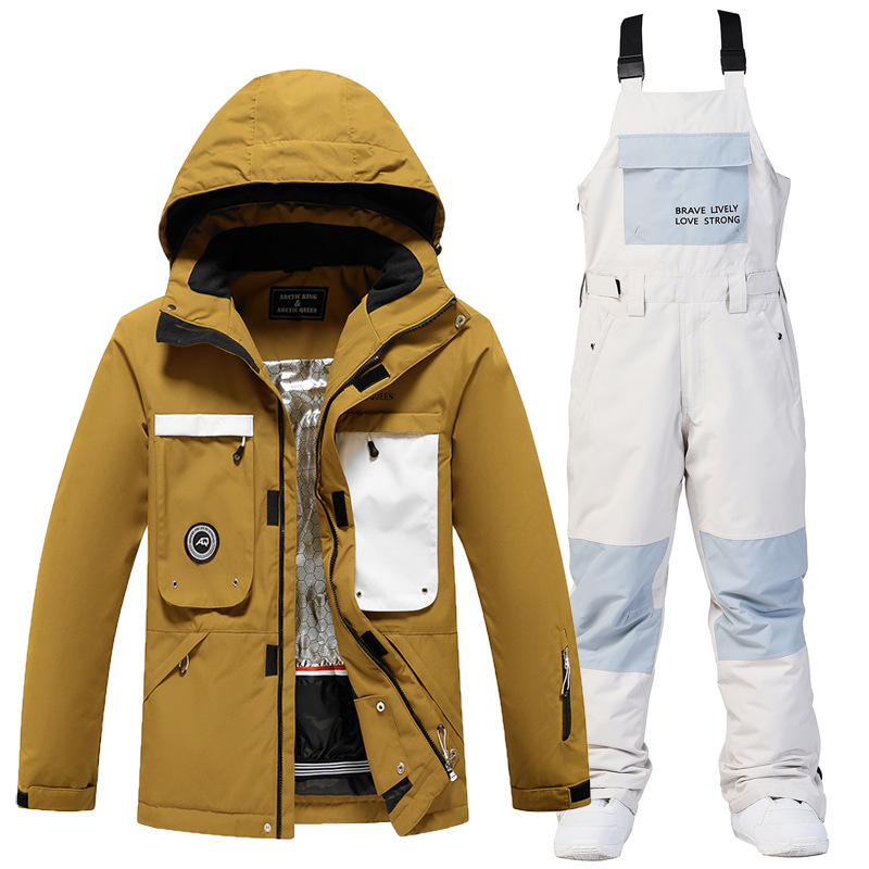 Picture of Women's Ski Suit Men's Winter Outdoor Windproof Waterproof Warm Thickened New Arrival Snowboard Double Ski Suit