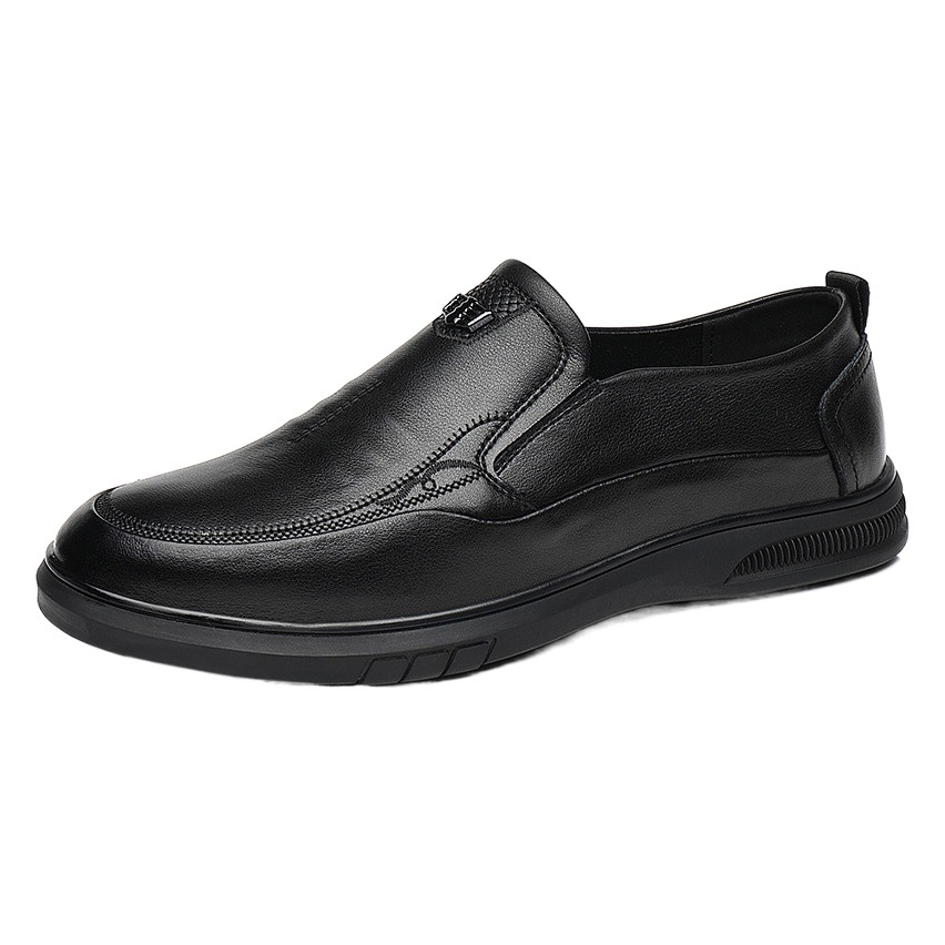 Autumn 2022 New Men's Daily Casual Leather Shoes Men's Genuine Leather Breathable Middle-aged Dad Leg Shoes 8856