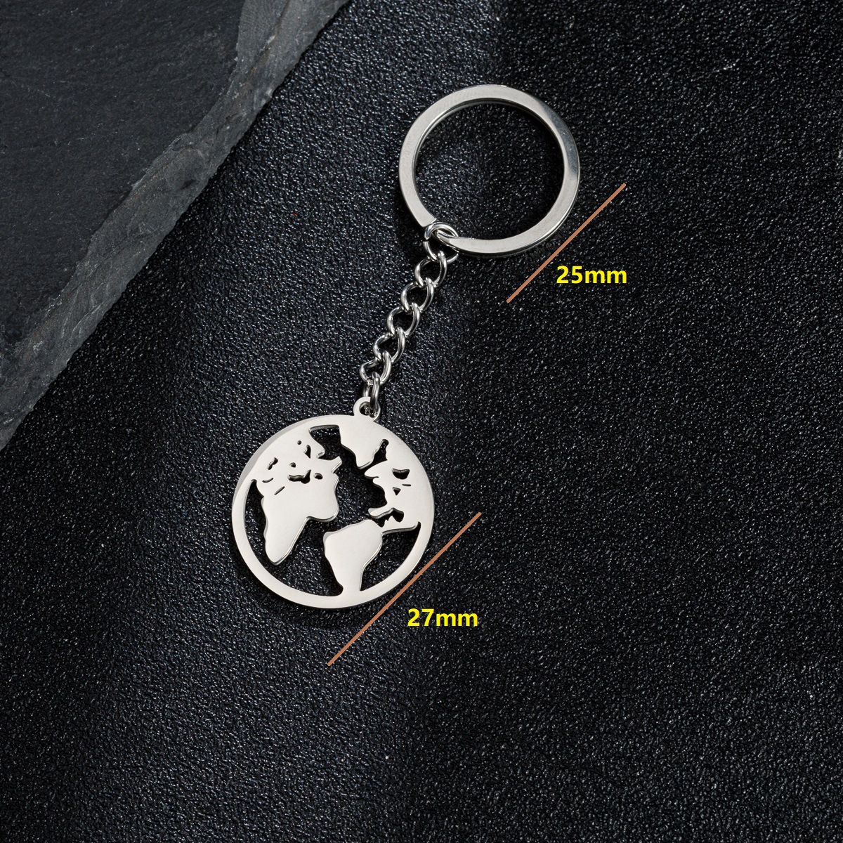 Picture of Japanese and Korean stainless steel metal keychain ins devil love bicycle stethoscope pendant schoolbag pendant in stock