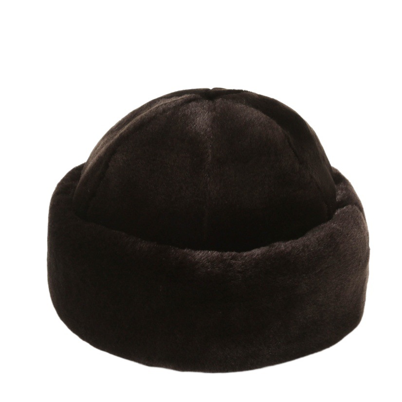 New Winter Thickened Warm Lei Feng Hat Imitation Mink Hair Mother Hexagonal Hat Middle-aged and Old Women Presidential Plush Hat