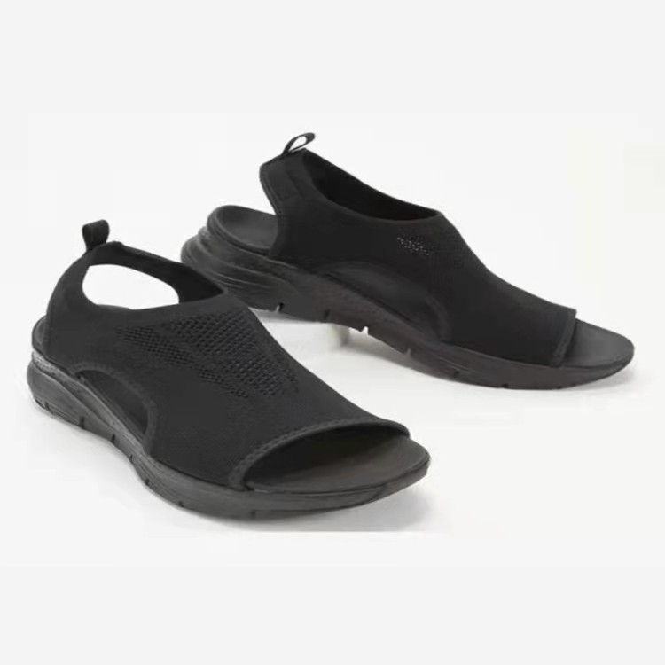 Picture of Cross-Border Sandals for Women European and American Autumn and Summer Foreign Trade New Mesh Thick-Soled Slip-On Fish Mouth Fly-Knit Casual Sports Large Size Shoes