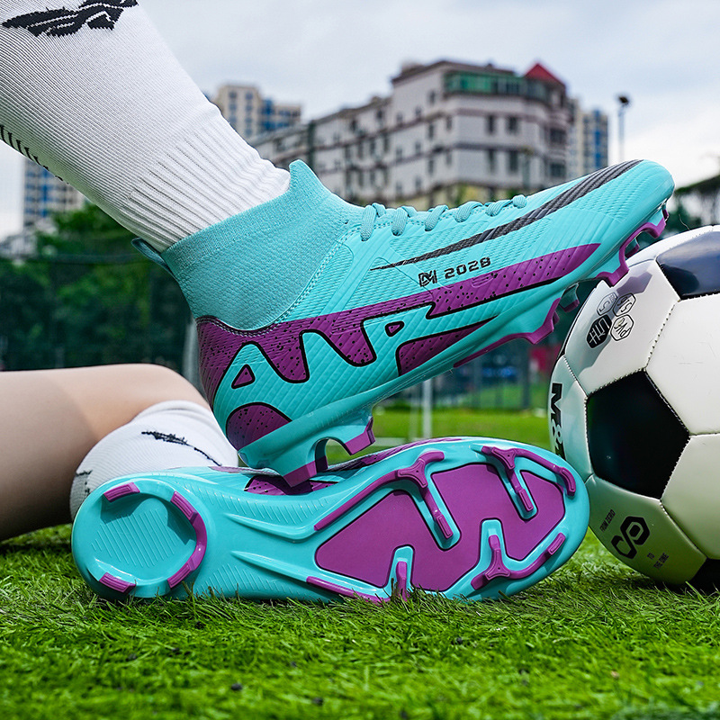 Cross-border Ronaldo Messi Assassin 15 Children's High-top Football Shoes Male Teenagers Adult Long Broken Nail Training sneaker
