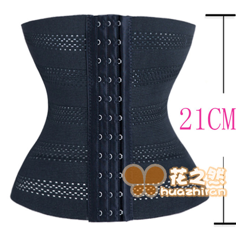 Cross-border Long Breathable Belly Belt Hollow-out Three-breasted Buckle Belt Belt Body-shaping Body-shaping Clothes Strong Waist-shaping Large Size
