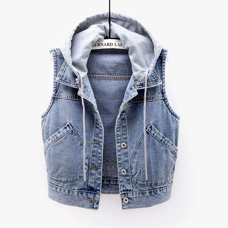 Denim Vest Women's Spring and Autumn New Short Loose Korean Style Sleeveless Jacket Vest All-match Student Top Women's Waistcoat