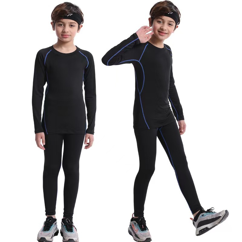 Picture of American Children's Tights Training Clothes Quick-drying suit Students Basketball Football Running Fitness Kids Sports Base