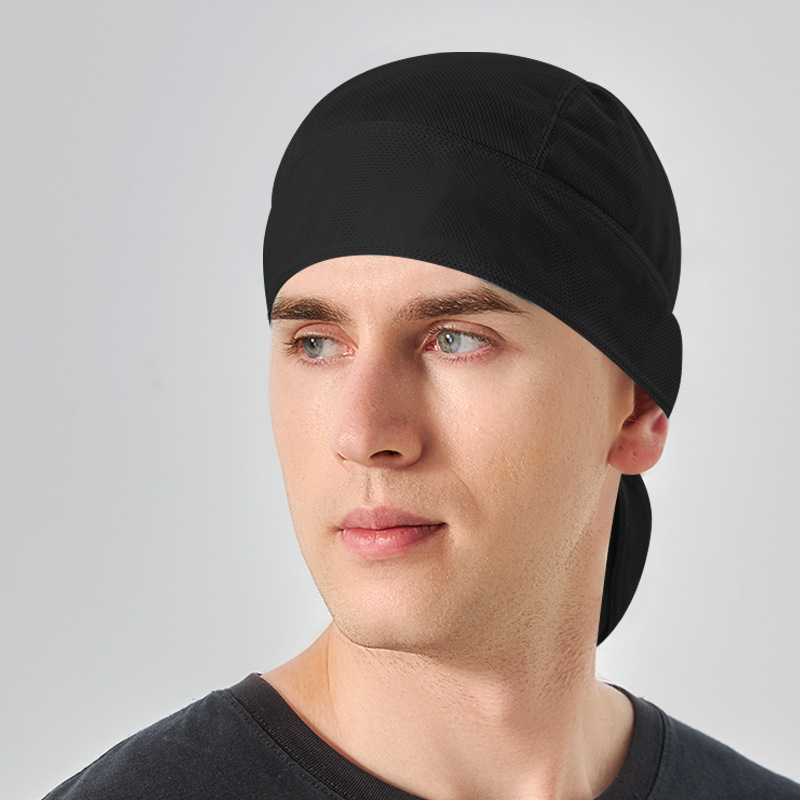 Picture of Pirate Hat Mesh Moisture-Wicking Ice Silk Cycling Cap Sports European and American Sun Protection Quick-Drying Headscarf Thin Breathable Moisture-Absorbing