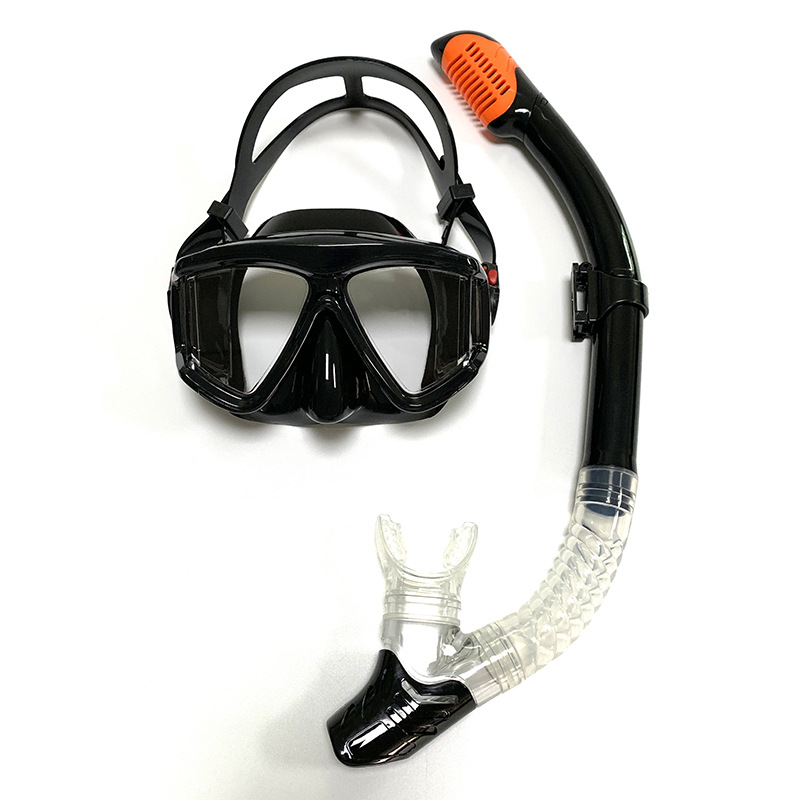 Picture of Cross-Border Snorkeling Set, Adult Diving Goggles Equipment, Large-Frame Silicone Mask, Can Be Equipped with Myopia Lenses, Snorkeling Mask