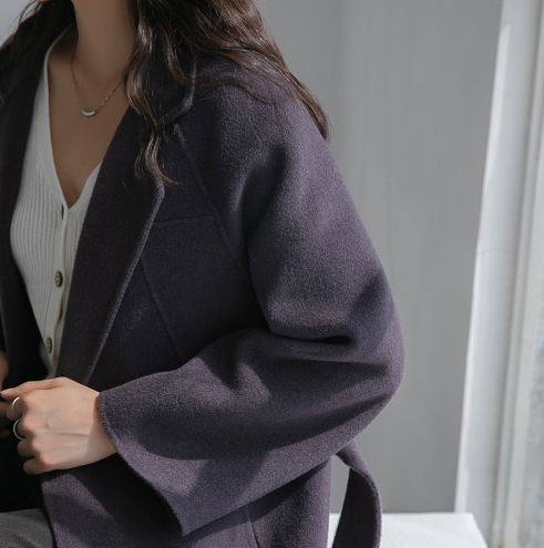 Picture of High-End Double-Sided Cashmere Outwear for Women 2025 Autumn and Winter New Loose Small Mid-Length Woolen Outwear for Women