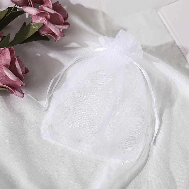 Picture of Plain beam gauze bag wholesale wedding candy bag spot small gift packaging mesh bag printing high density gauze