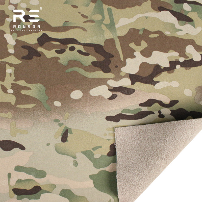 Picture of CP camouflage softshell fabric, stretchy on all four sides, three-in-one composite fleece, warm, breathable, soft, comfortable, and outdoor cold-resistant