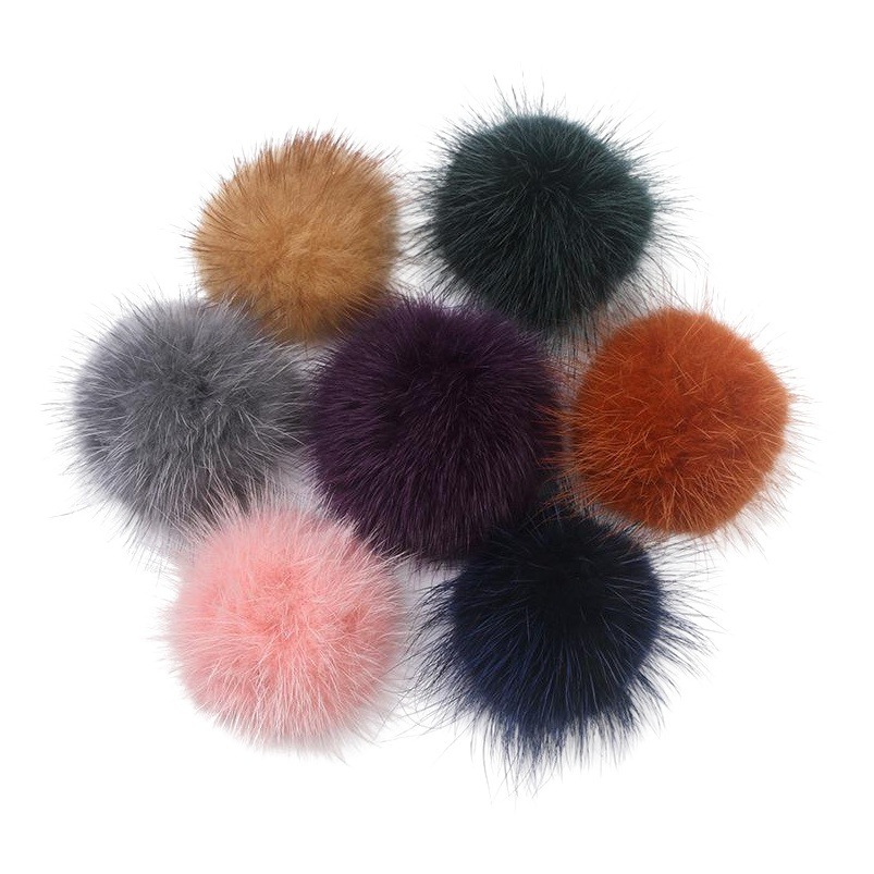 Real Mink Hair Semi-round Ball Foam Ball Core Hair Ball Fashion Mink Ball Jewelry Accessories Clothing Accessories Small Hair Ball