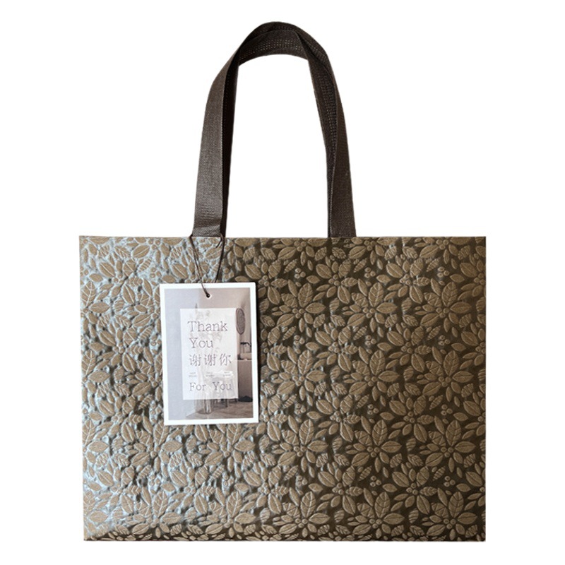 High-grade foreign trade non-woven bag logo shopping bag thickened cloth clothing bag tote bag environmental protection bag wholesale