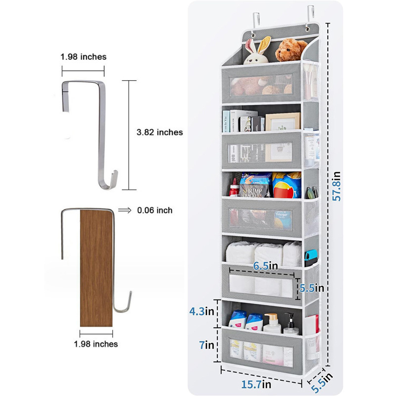 Picture of Cross-Border Amazon Door Non-Woven Fabric Finishing Hanging Storage Bag Dormitory Door Debris Storage Bag