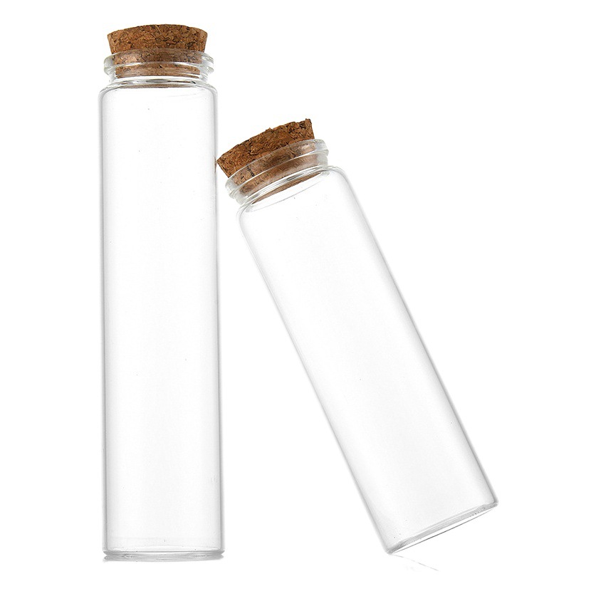 37mm Screw Cap Cork Drift Bottle Transparent Candy Empty Bottle Test Tube Bottle Tea Flower Tea Packaging Bottle Succulent Planting Bottle