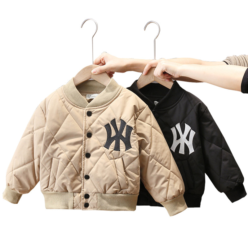 Picture of 1039 Boys' Late Autumn Jacket 2025 New Handsome Baby Quilted Thickened Baseball Clothes Trendy Children's Lightweight