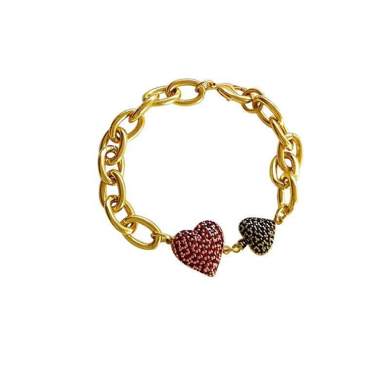Picture of Copper plated real gold European and American fashion antique bracelet temperament street fashion bracelet personality Internet celebrity new hand jewelry