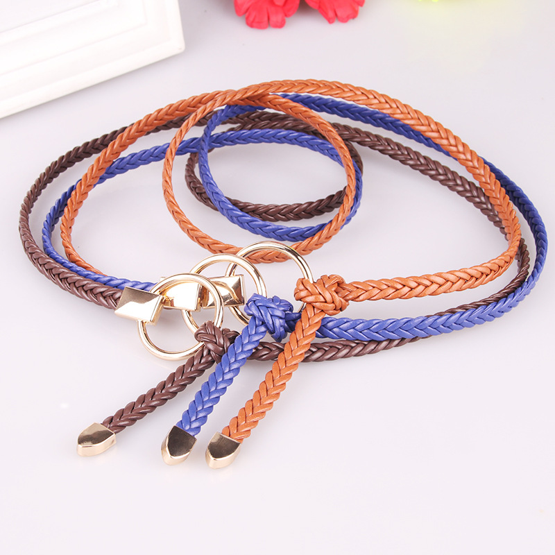 New ladies thin belt hand woven thin belt dress decoration Joker casual belt wholesale 617