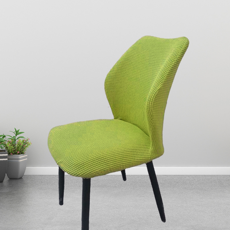 Picture of Chair Cover Elastic All-inclusive Household Modern Curved Dining Chair Cover Cushion Backrest Integrated Household Stool Cover Cover