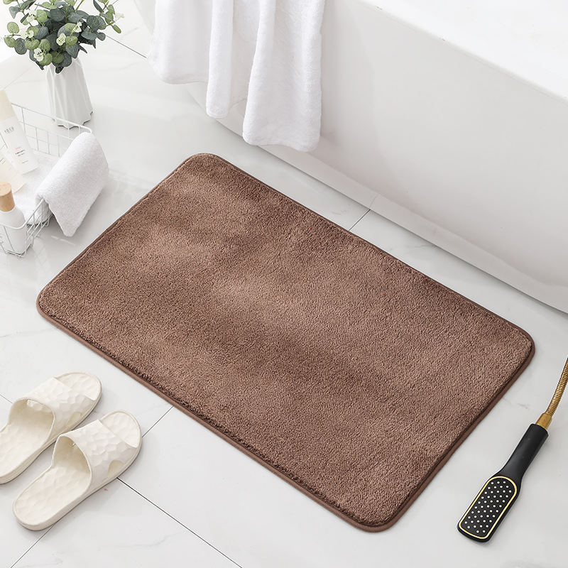 Picture of Thickened Imitation Cashmere Bathroom Toilet Bathroom Toilet Door Water-Absorbent Non-Slip Floor Mats Door Mats Home