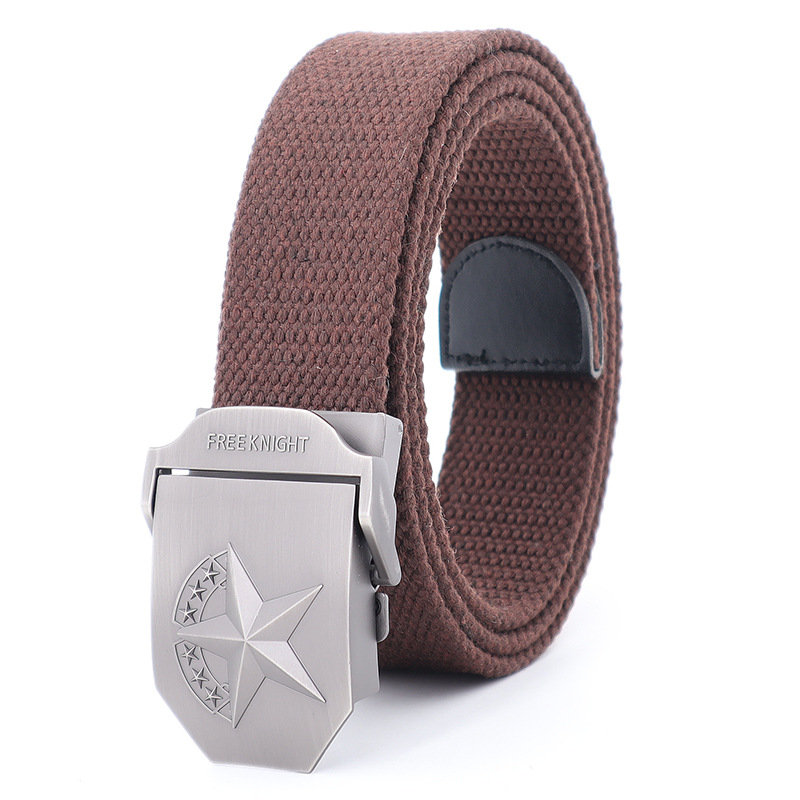 Picture of Thickened alloy camouflage canvas belt men's smooth buckle student leisure outdoor pants belt tactical military training wholesale