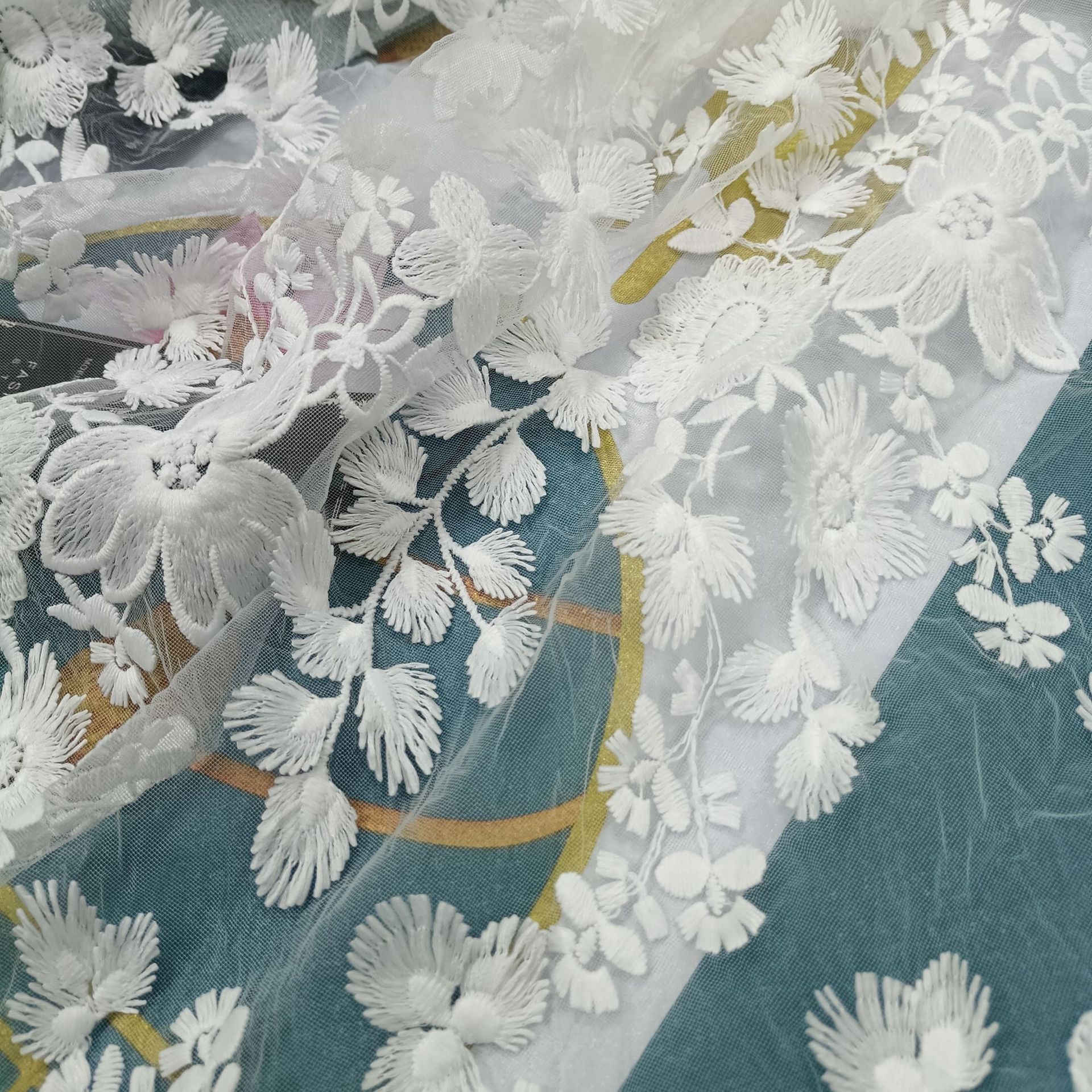 Picture of Water soluble milk silk fabric 3D three-dimensional mesh lace accessories handmade DIY clothing clothing fabric