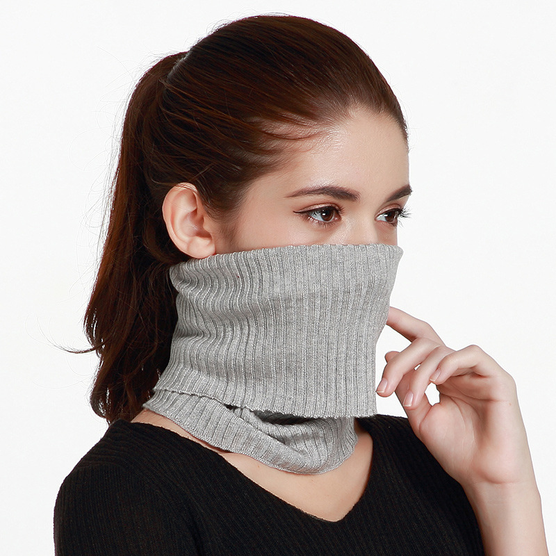 Picture of Tangge Silk Cashmere Scarf for Men and Women Warm Knitted Cycling Windproof Pullover Neck Set Silk Scarf Wool Scarf