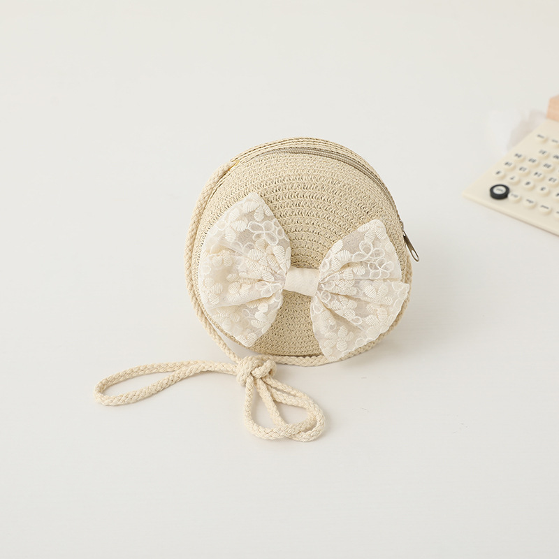 Picture of Children's Sunscreen Hat Summer Girl's Sunshade Straw Hat Bag suit Girl Baby Girl Western-style Lace Princess Beach Hat