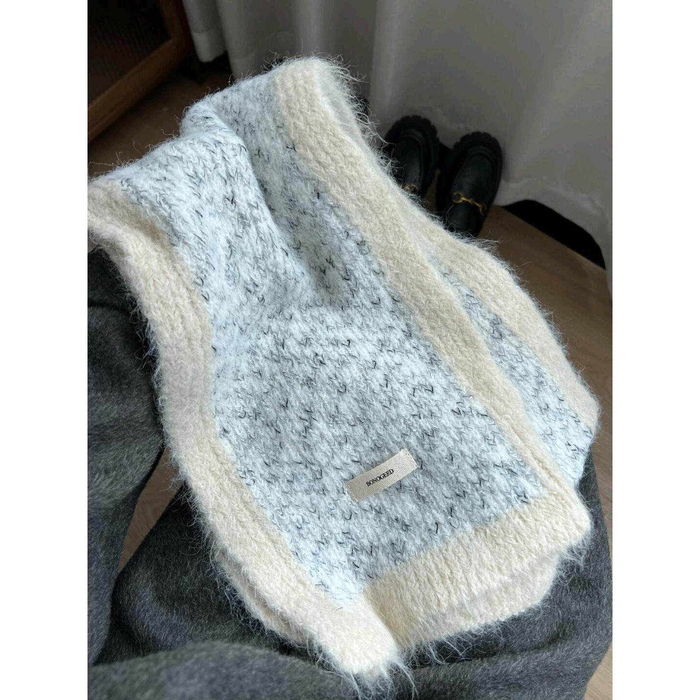 Small Sweet Potato Blogger recommend Wool Scarf Women's Winter 2024 New Korean Style All-match Atmosphere Warm Neck Protection