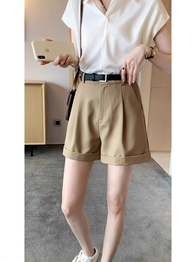 Picture of Fashion High Waist Wide Leg Shorts Women's Summer Wear 2025 Summer New Outer Wear Pants Hop Pants Five-point Pants