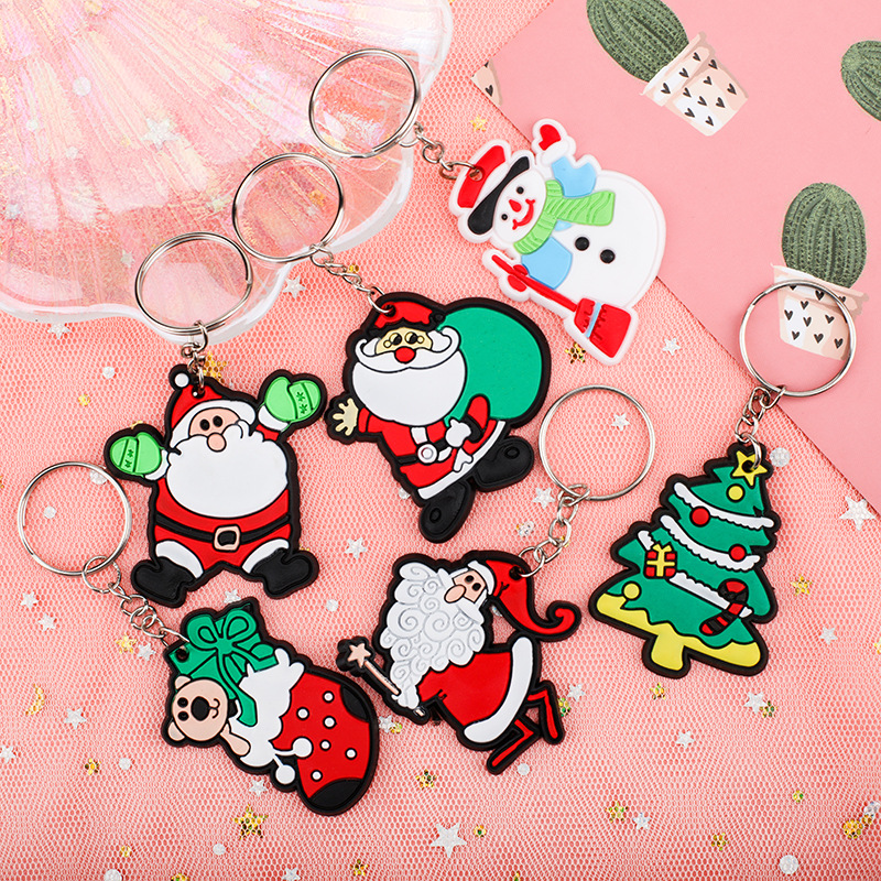 Christmas Cartoon Keychain Creative Christmas Gift Hanging Santa Claus Children's Pendant Decorations Gift