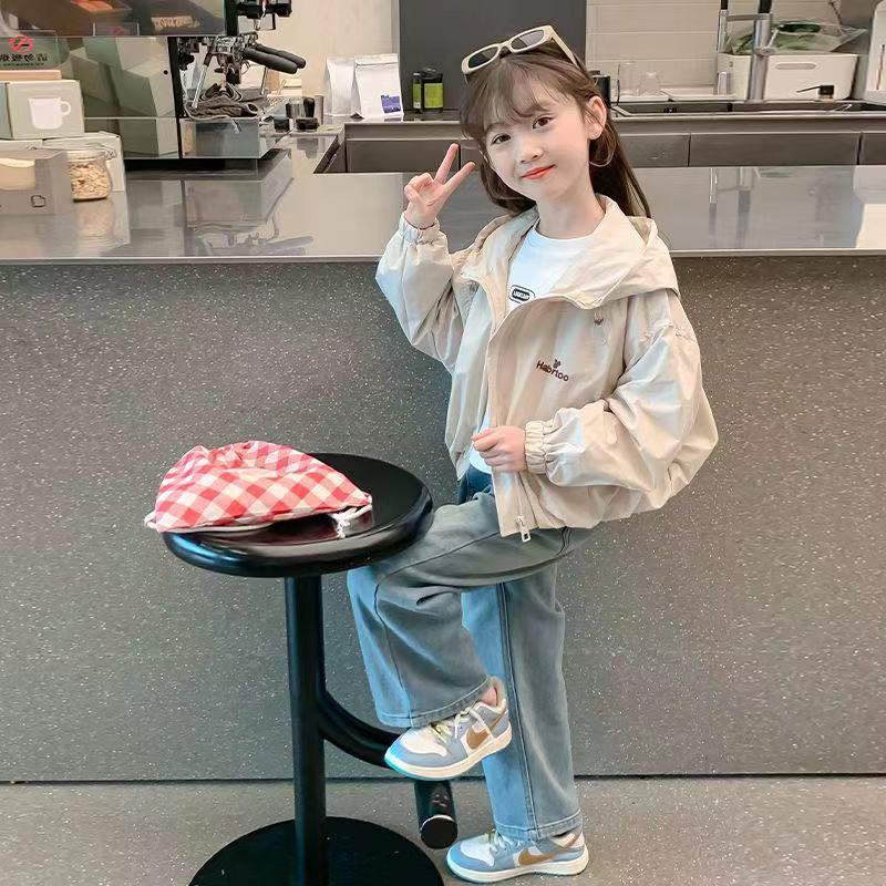 Girls' Coat Stylish Fashionable Jacket Outer Wearing Internet Popular Popular Spring and Autumn Children's 2024 Autumn New Fashion Autumn Wear