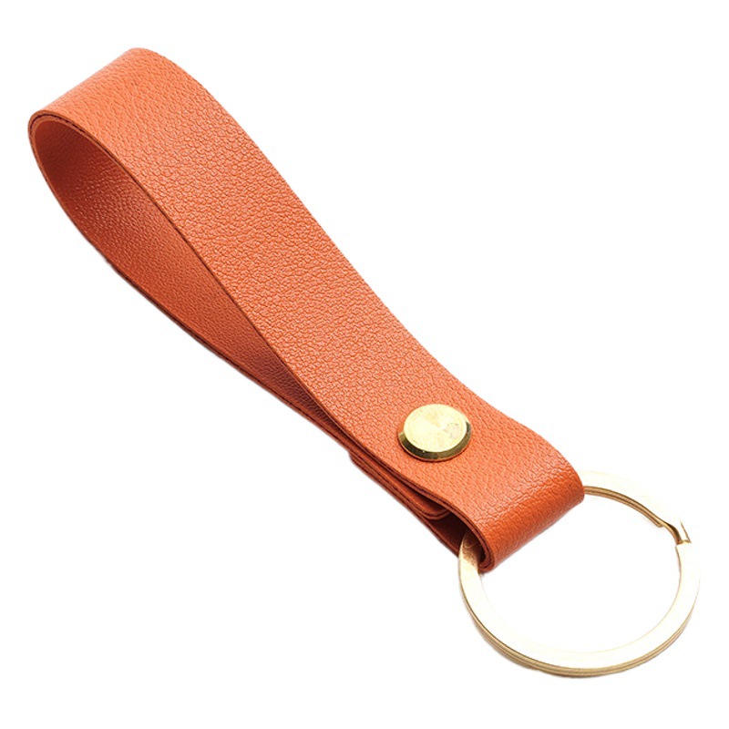 Pu Leather Key Chain Accessories Car Key Ring Pendant Simple Personalized Leather Metal Key Chain Hardware Wholesale