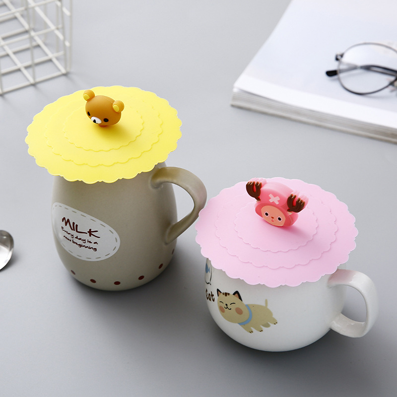 Picture of Cartoon Cup Lid Silicone Universal Ceramic Cup Lid Single Sale Glass Cup Tea Cup Accessories Dust Mug Lid
