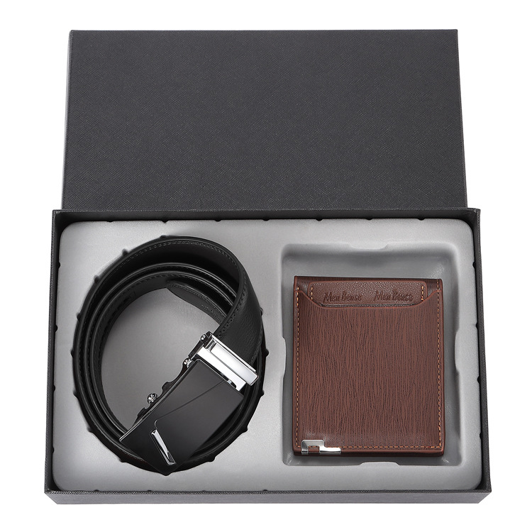 Picture of Gift Wallet Belt Set Corporate Business Men's Genuine Leather Logo Belt Men's Brand Belt Logo Customization