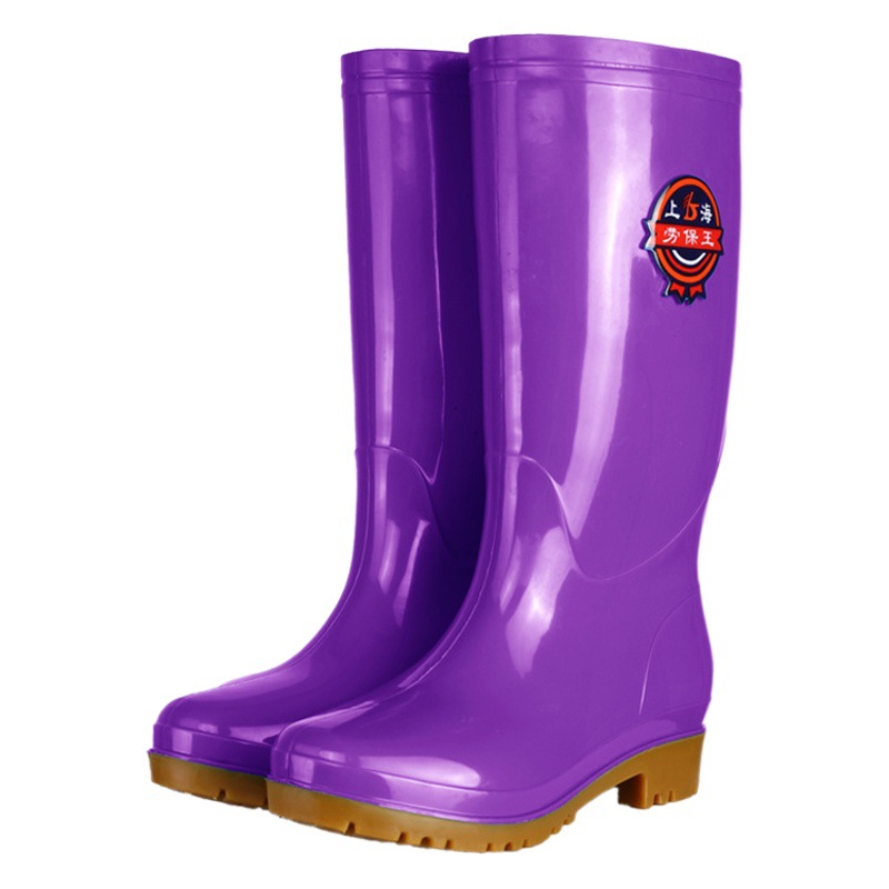 Labor protection King 43 extra large size women's rain boots high tube non-slip tendon bottom rain shoes kitchen cleaner women's water shoes rubber shoes