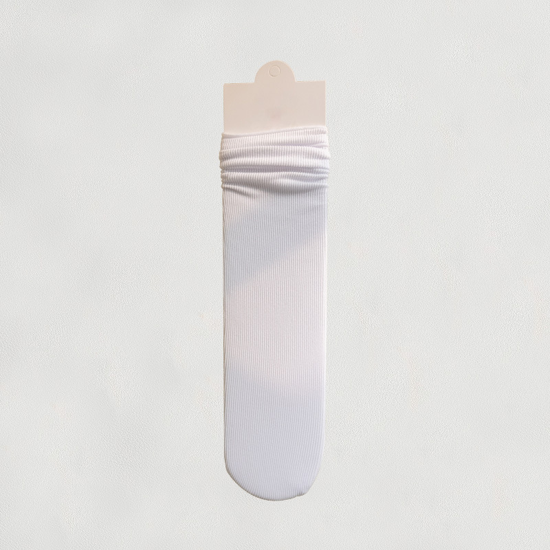 Picture of Spring and summer Japanese girls velvet ice socks in the tube boneless pile socks long ladies solid color socks manufacturers